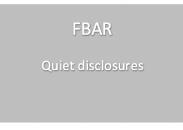 FBAR Quiet disclosures