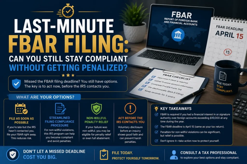 urgent FBAR filing help